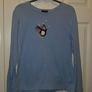Carolyn Taylor winter penquin top Sz L